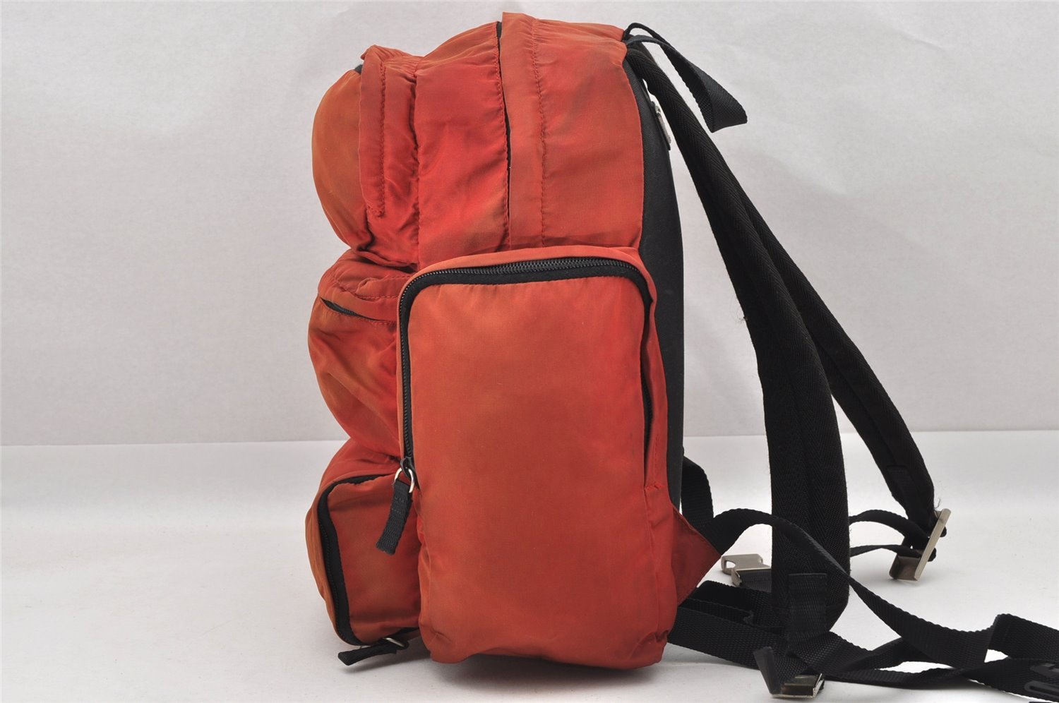 Authentic PRADA Vintage Nylon Tessuto Backpack Orange 5319I