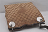 Authentic GUCCI Eclipse Shoulder Cross Bag GG Canvas Leather 120842 Brown 5320I