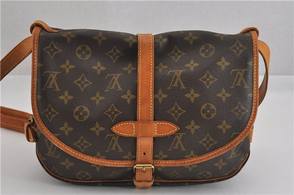 Authentic Louis Vuitton Monogram Saumur 30 Shoulder Cross Bag M42256 LV 5322F