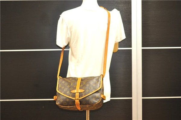 Authentic Louis Vuitton Monogram Saumur 30 Shoulder Cross Bag M42256 LV 5322F