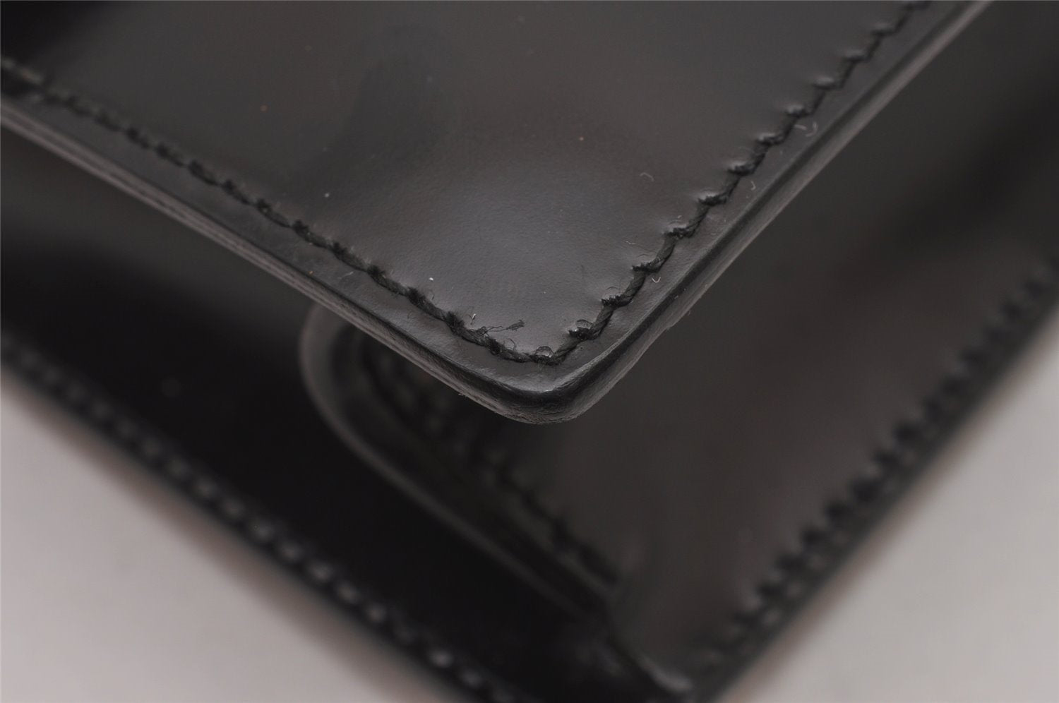 Authentic GUCCI Vintage Shoulder Hand Bag Purse Leather Black 5323I