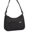 Authentic GUCCI Vintage Shoulder Bag Purse GG Canvas Leather 0014198 Black 5324I