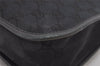 Authentic GUCCI Vintage Shoulder Bag Purse GG Canvas Leather 0014198 Black 5324I