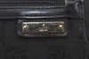 Authentic GUCCI Vintage Shoulder Bag Purse GG Canvas Leather 0014198 Black 5324I
