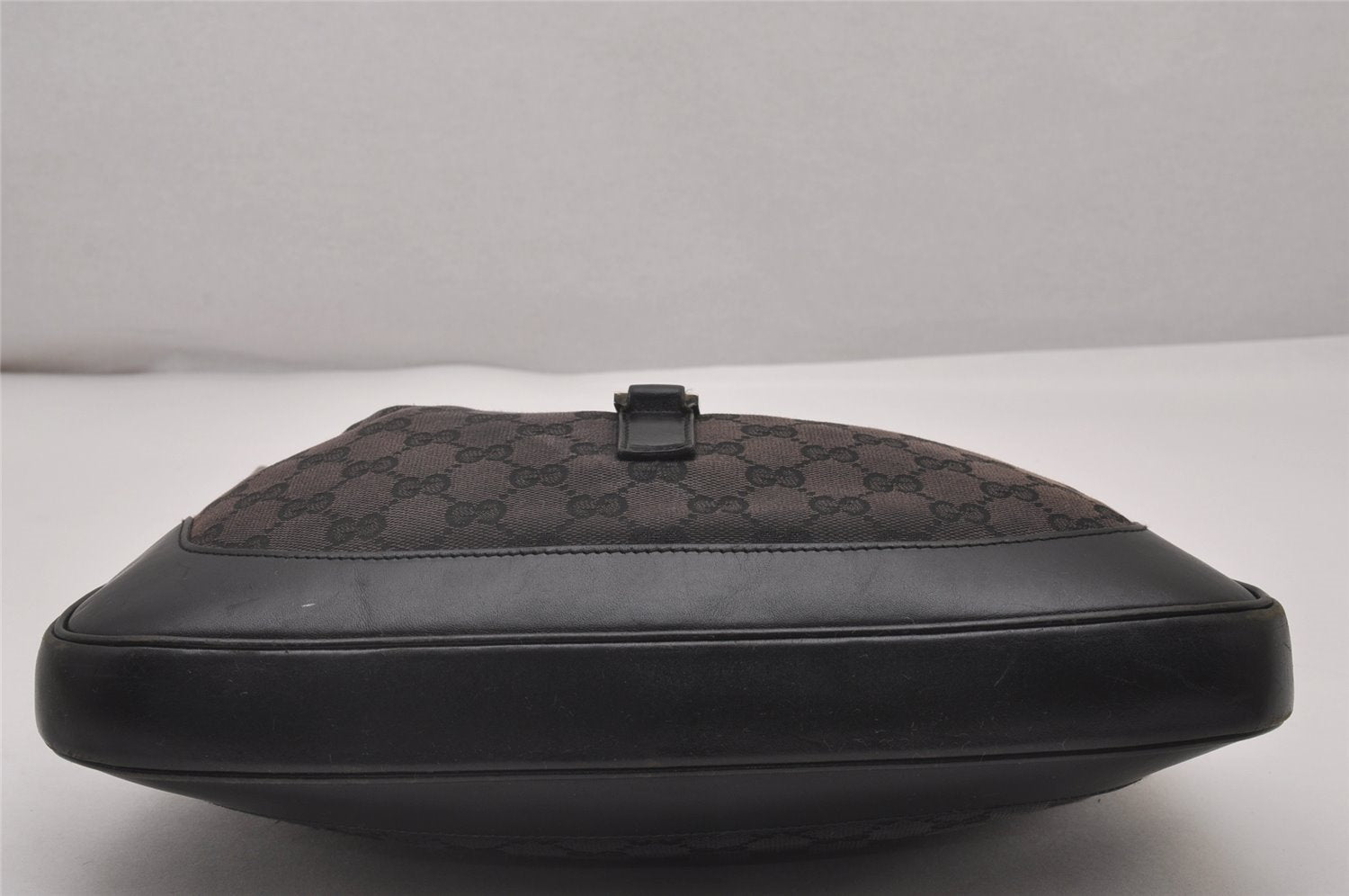 Authentic GUCCI Jackie Shoulder Hand Bag GG Canvas Leather 0013306 Black 5326I