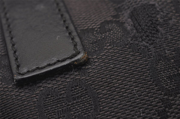 Authentic GUCCI Jackie Shoulder Hand Bag GG Canvas Leather 0013306 Black 5326I