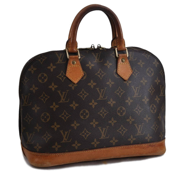 Authentic LOUIS VUITTON Monogram Alma Hand Bag Purse M51130 LV 5329C