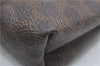 Authentic CELINE Macadam Pattern Pouch Purse PVC Leather Brown 5330D