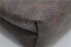 Authentic CELINE Macadam Pattern Pouch Purse PVC Leather Brown 5330D