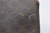 Authentic CELINE Macadam Pattern Pouch Purse PVC Leather Brown 5330D