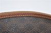 Authentic CELINE Macadam Pattern Pouch Purse PVC Leather Brown 5330D