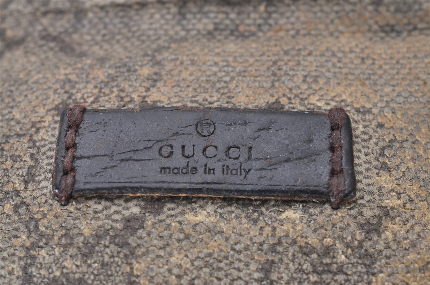 Authentic GUCCI Shoulder Cross Body Bag Purse GG PVC Leather 141626 Brown 5332I