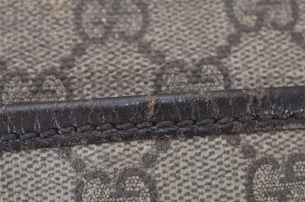 Authentic GUCCI Shoulder Cross Body Bag Purse GG PVC Leather 141626 Brown 5332I