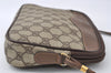 Authentic GUCCI Shoulder Cross Body Bag Purse GG PVC Leather Brown Junk 5333I