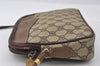 Authentic GUCCI Shoulder Cross Body Bag Purse GG PVC Leather Brown Junk 5333I