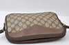 Authentic GUCCI Shoulder Cross Body Bag Purse GG PVC Leather Brown Junk 5333I