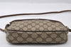 Authentic GUCCI Shoulder Cross Body Bag Purse GG PVC Leather Brown Junk 5333I