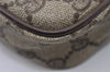 Authentic GUCCI Shoulder Cross Body Bag Purse GG PVC Leather Brown Junk 5333I