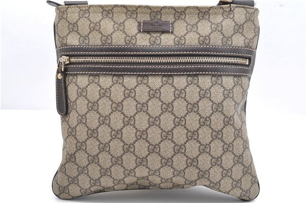 Authentic GUCCI Shoulder Cross Body Bag GG PVC Leather 295257 Brown 5334F