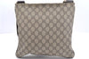 Authentic GUCCI Shoulder Cross Body Bag GG PVC Leather 295257 Brown 5334F