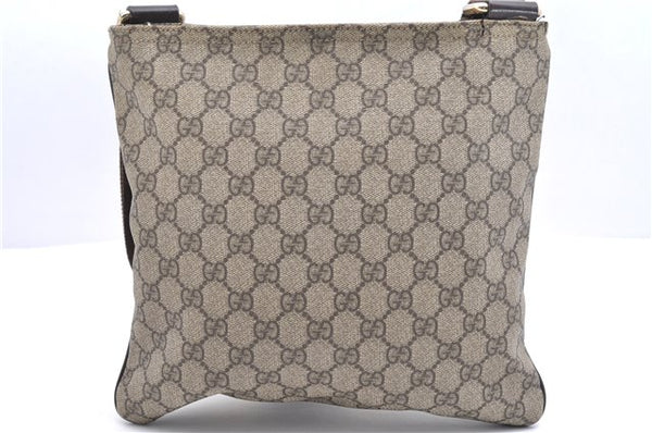 Authentic GUCCI Shoulder Cross Body Bag GG PVC Leather 295257 Brown 5334F