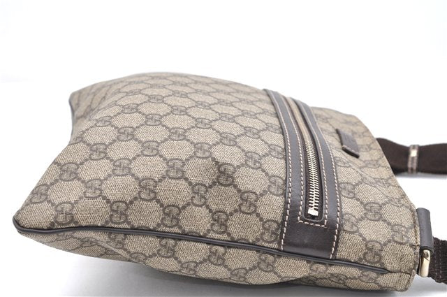 Authentic GUCCI Shoulder Cross Body Bag GG PVC Leather 295257 Brown 5334F
