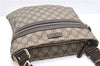 Authentic GUCCI Shoulder Cross Body Bag GG PVC Leather 295257 Brown 5334F