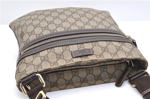Authentic GUCCI Shoulder Cross Body Bag GG PVC Leather 295257 Brown 5334F