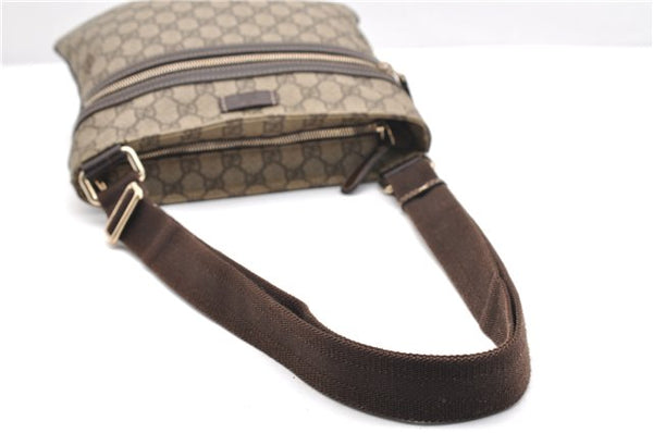 Authentic GUCCI Shoulder Cross Body Bag GG PVC Leather 295257 Brown 5334F
