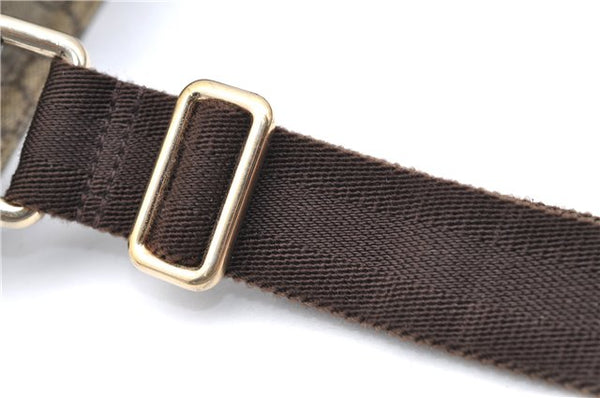 Authentic GUCCI Shoulder Cross Body Bag GG PVC Leather 295257 Brown 5334F