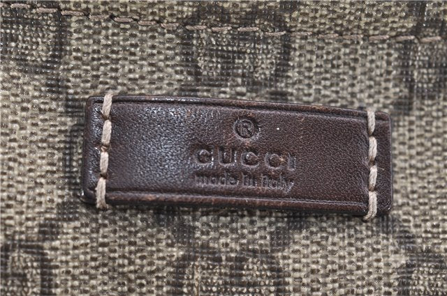 Authentic GUCCI Shoulder Cross Body Bag GG PVC Leather 295257 Brown 5334F