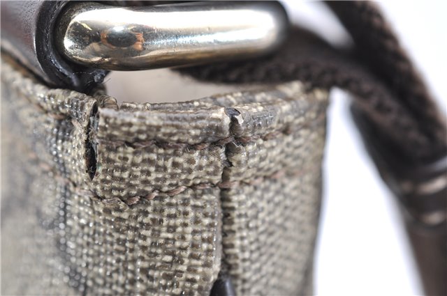 Authentic GUCCI Shoulder Cross Body Bag GG PVC Leather 295257 Brown 5334F