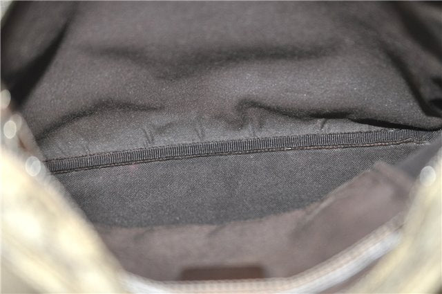 Authentic GUCCI Shoulder Cross Body Bag GG PVC Leather 295257 Brown 5334F