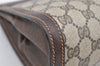 Authentic GUCCI Web Sherry Line Clutch Hand Bag Purse GG PVC Leather Brown 5334I