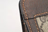 Authentic GUCCI Web Sherry Line Clutch Hand Bag Purse GG PVC Leather Brown 5334I