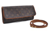 Authentic LOUIS VUITTON Monogram Pochette Twin GM Shoulder Pouch M51852 LV 5335C