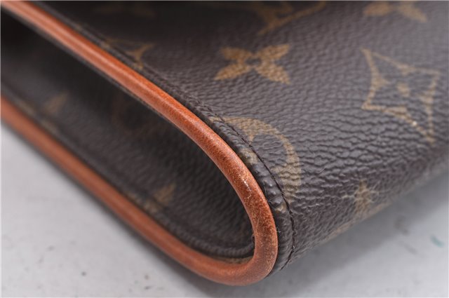 Authentic LOUIS VUITTON Monogram Pochette Twin GM Shoulder Pouch M51852 LV 5335C