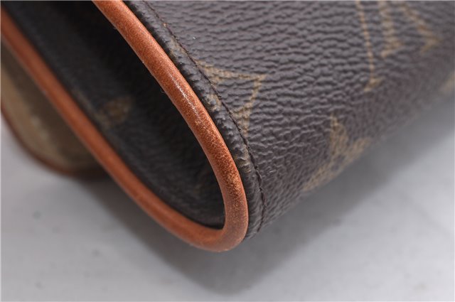 Authentic LOUIS VUITTON Monogram Pochette Twin GM Shoulder Pouch M51852 LV 5335C