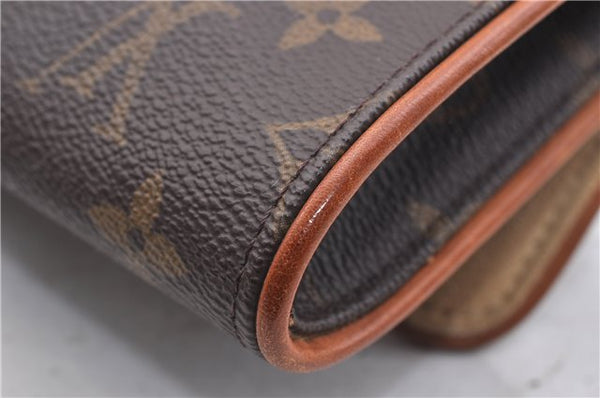 Authentic LOUIS VUITTON Monogram Pochette Twin GM Shoulder Pouch M51852 LV 5335C