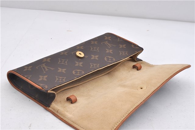 Authentic LOUIS VUITTON Monogram Pochette Twin GM Shoulder Pouch M51852 LV 5335C