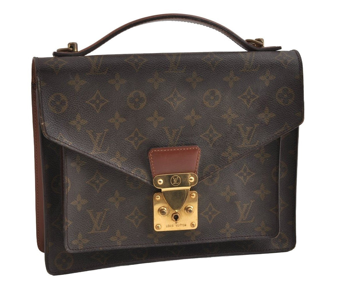Authentic Louis Vuitton Monogram Monceau 2Way Shoulder Hand Bag M51185 LV 5335I