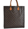 Authentic LOUIS VUITTON Monogram Sac Plat Hand Bag M51140 LV 5336C