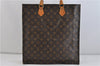 Authentic LOUIS VUITTON Monogram Sac Plat Hand Bag M51140 LV 5336C