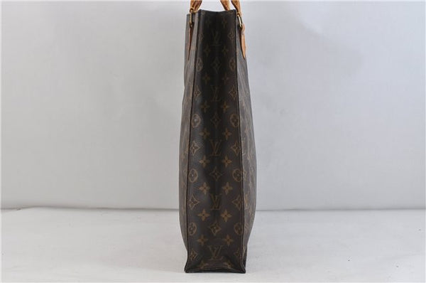 Authentic LOUIS VUITTON Monogram Sac Plat Hand Bag M51140 LV 5336C