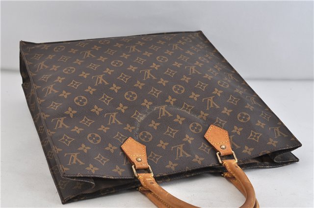 Authentic LOUIS VUITTON Monogram Sac Plat Hand Bag M51140 LV 5336C