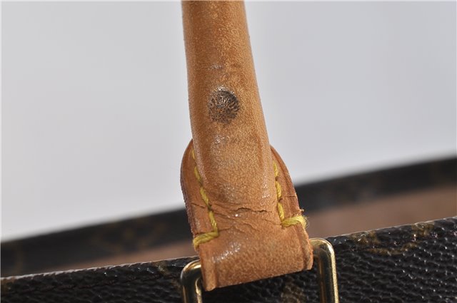 Authentic LOUIS VUITTON Monogram Sac Plat Hand Bag M51140 LV 5336C