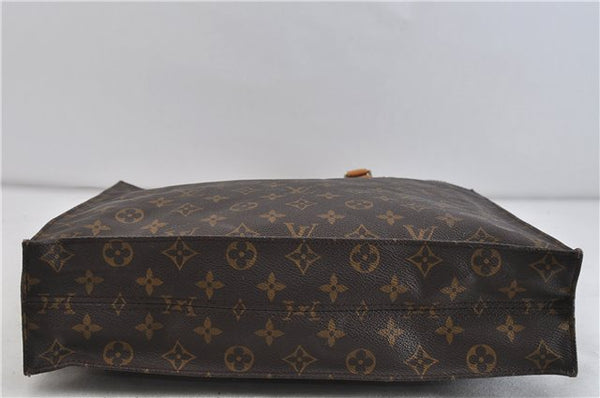 Authentic LOUIS VUITTON Monogram Sac Plat Hand Bag M51140 LV 5336C