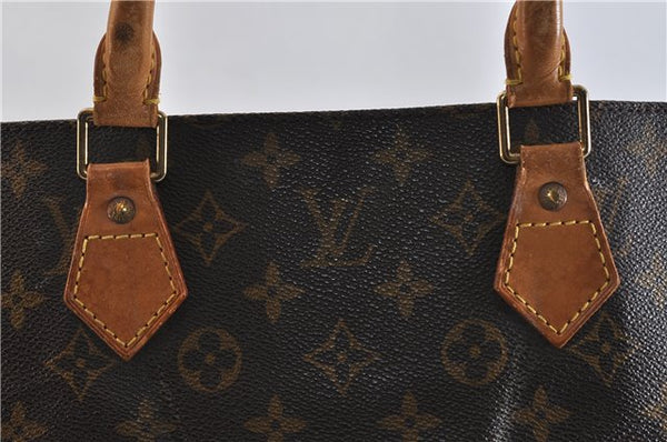 Authentic LOUIS VUITTON Monogram Sac Plat Hand Bag M51140 LV 5336C