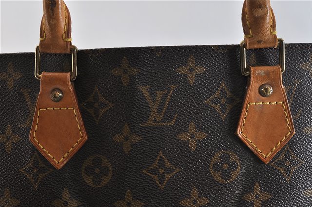 Authentic LOUIS VUITTON Monogram Sac Plat Hand Bag M51140 LV 5336C