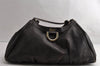 Authentic GUCCI Vintage Abbey Shoulder Tote Bag Leather 189835 Brown 5337I